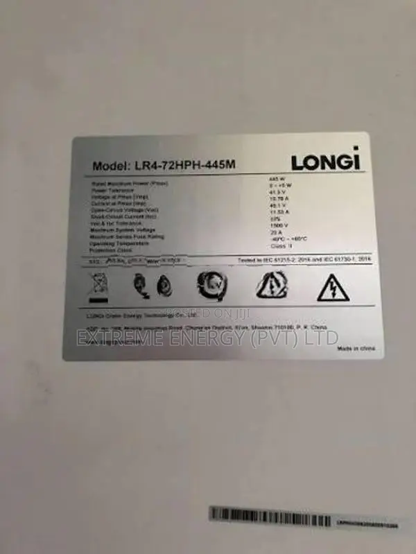 Lon Gi 445 W Mono Solar Panel Lr4-72 Hph-445 M