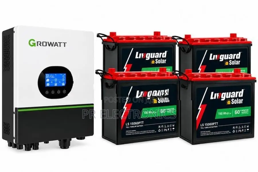 Growatt 6KW Off-Grid Solar Inverter Livguard 150AH Batteries