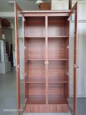 Brown Glass Office Cupboard