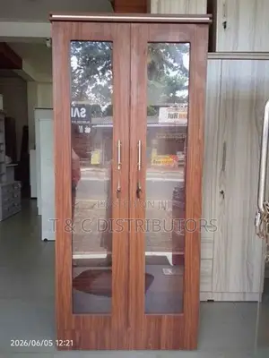 Brown Glass Office Cupboard