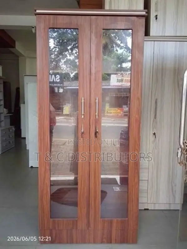 Brown Glass Office Cupboard