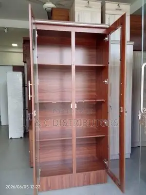 Brown Glass Office Cupboard