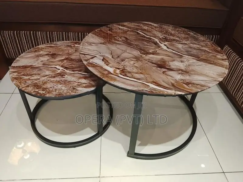 Nesting Glass Top Coffee Tables