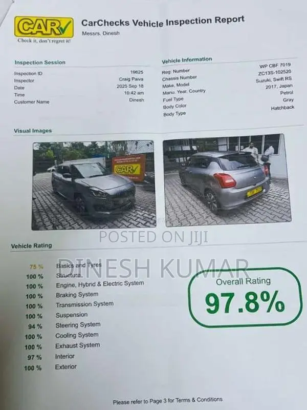 Suzuki Swift RS Turbo 2017 Car (Used)