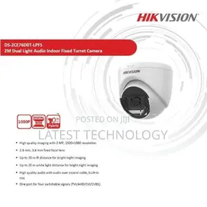 Hikvision DS-2CE76DOT-Lpfs 2MP Colorvu Dome Camera