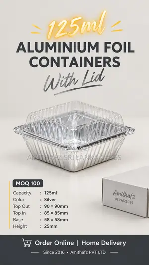 125ml Aluminum Foil Containers With Lid Sri Lanka Buy Online Price