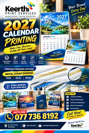 2027 Calendar Printing Sri Lanka | Corporate & Bulk Orders