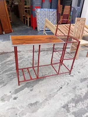Gas tables with plate rack