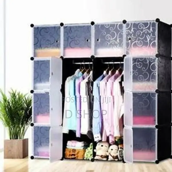 DIY- 16 Cubes Storage- Wardrobe - Cupboard- (Blue) colour