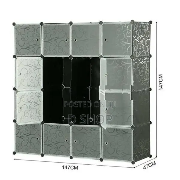 DIY- 16 Cubes Storage- Wardrobe - Cupboard- (Blue) colour