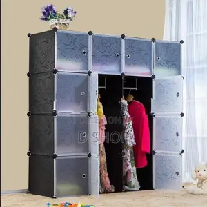 DIY- 16 Cubes Storage- Wardrobe - Cupboard- (Blue) colour