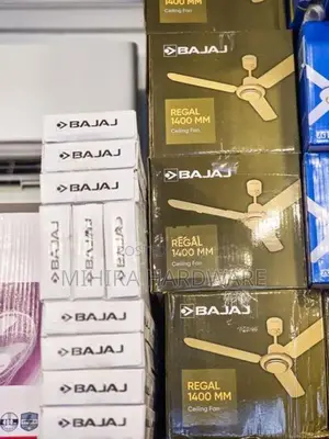Ceiling Fan 56" BAJAJ Regal SLS White & Gold 54W Copper Motor