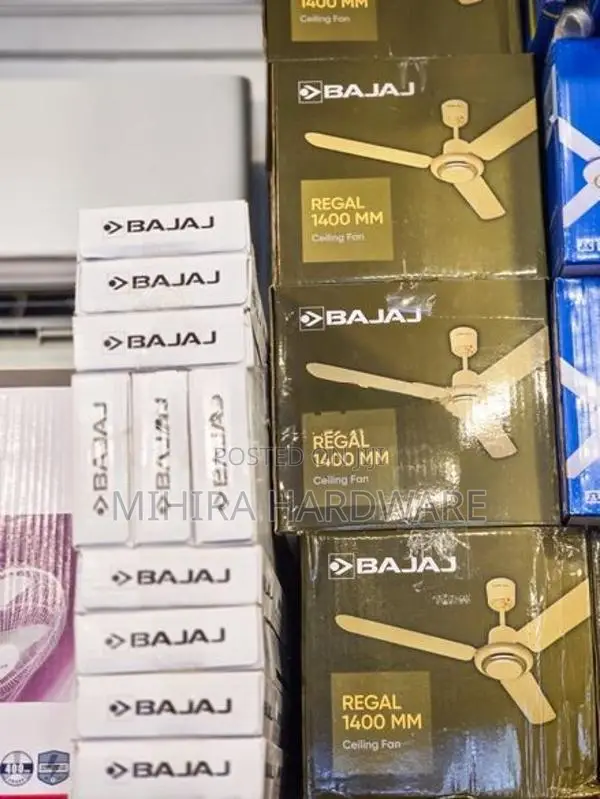 Ceiling Fan 56" BAJAJ Regal SLS White & Gold 54W Copper Motor