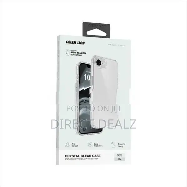 Green Lion Crystal Clear Case For iPhone 16E