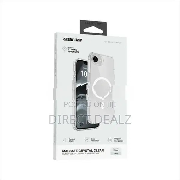 Green Lion MagSafe Crystal Clear Case for iPhone 16E
