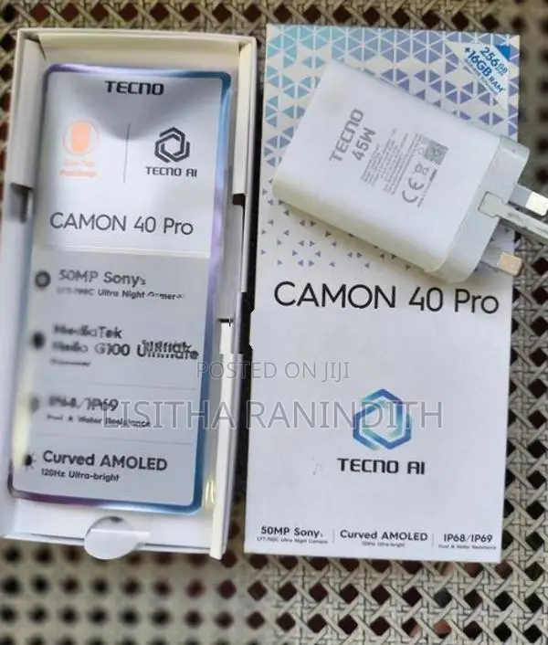 Tecno Camon 40 Pro 256GB (Used)