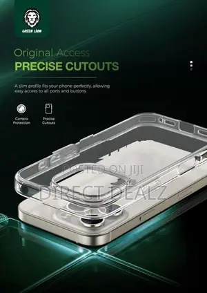 Green Lion Crystal Clear Case For iPhone 16 Pro Max