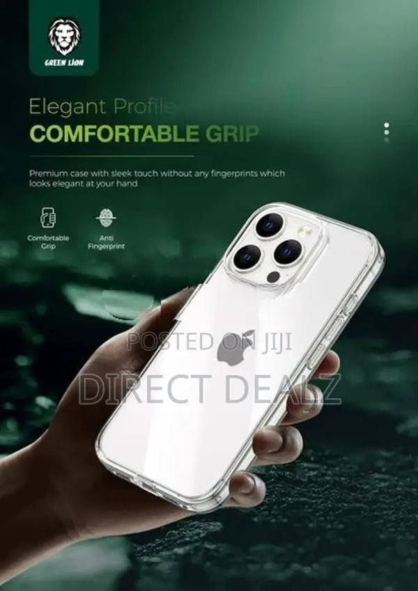 Green Lion Crystal Clear Case For iPhone 16 Pro Max