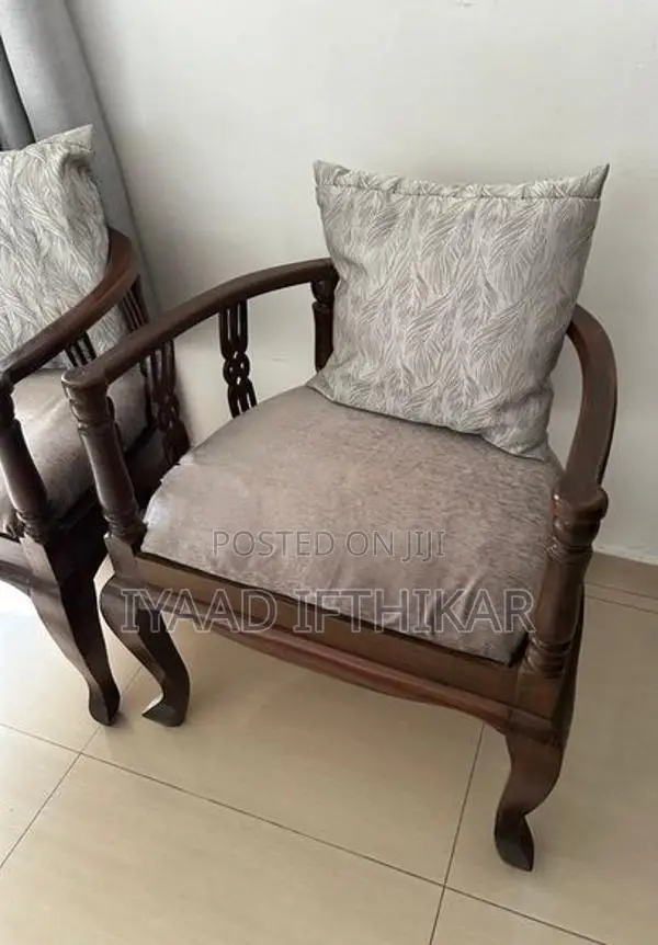 Teak Cushioned Sofa