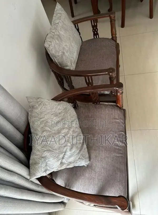 Teak Cushioned Sofa