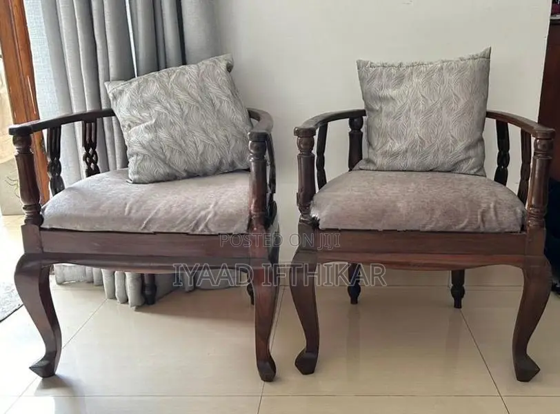Teak Cushioned Sofa