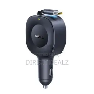 Baseus PrimeTrip VR2 30W Car Charger with Retractable Type-C Cable.