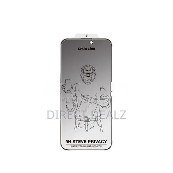 Green Lion Steve Privacy Tempered For iPhone 16 Pro Max