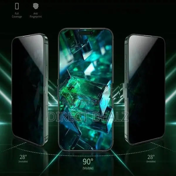 Green Lion Steve Privacy Tempered For iPhone 16 Pro Max