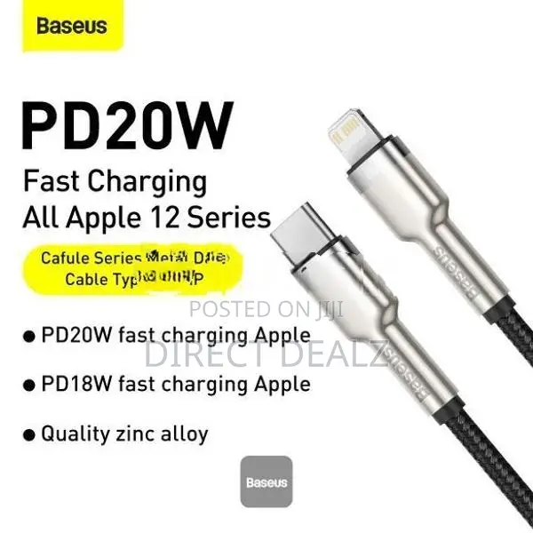 Baseus Cafule Metal Series 20W Type-C to Lightning Data Cable - 2M
