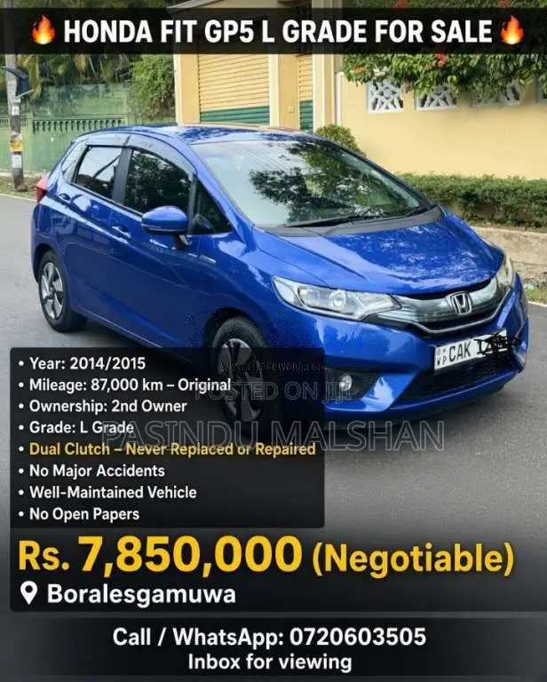 Honda Fit 2014 Car (Used)