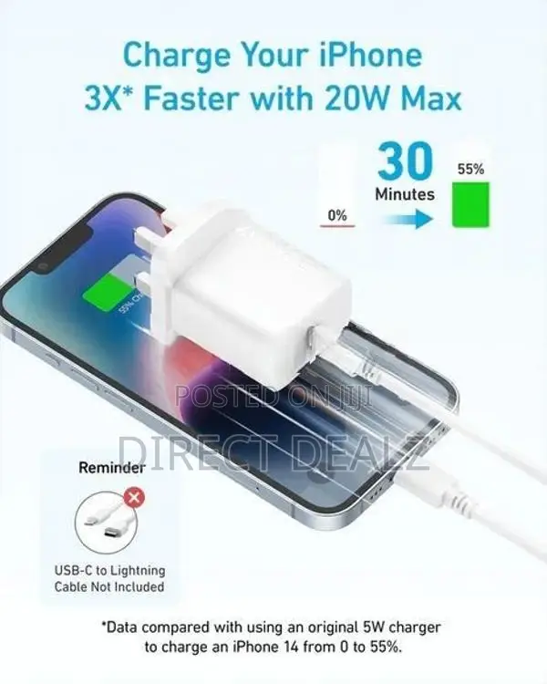 Anker 20W High Speed USB-C Charger with Cable