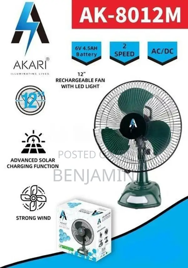 12'' Akari Rechargeable Fan