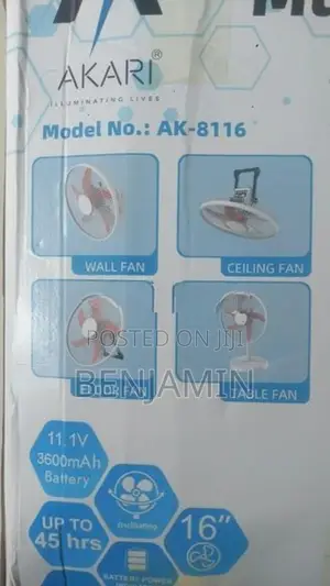 16'' Rechargeable 5 In 1 Stand Fan