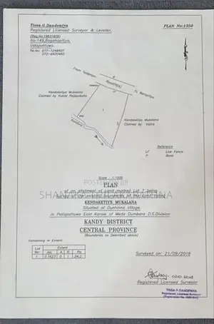 Land For Sale – Teldeniya In Kundasale