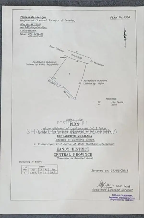 Land For Sale – Teldeniya In Kundasale
