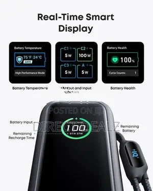 Anker Power Bank 25K 165W with Built-In and Retractable Cables