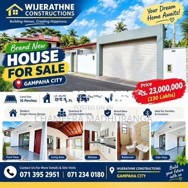 Brand New House For Sale In Gampaha City