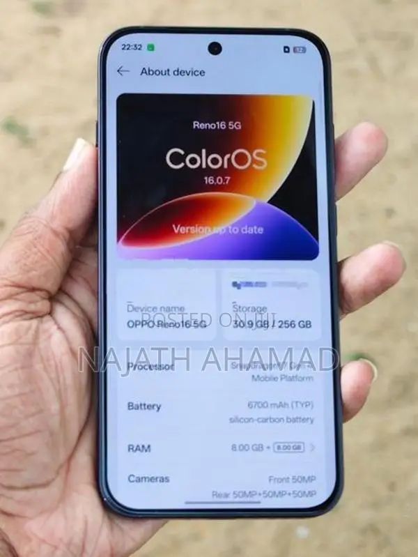 Oppo Reno 16 8GB 256GB (Used)