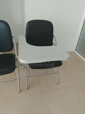Imported Lecture Hall Writing Chairs - Shelves With Pantry Cupboards