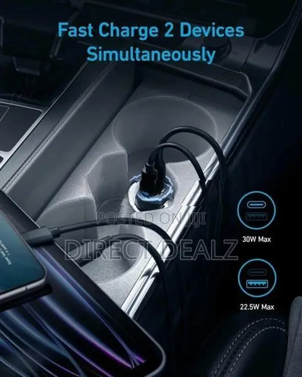 Anker 323 Dual Port 52.5W Car Charger - A2735H11