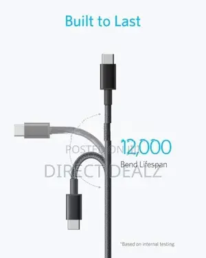 Anker A8752 USB-C to 60W Nylon Braided Cable – 1M
