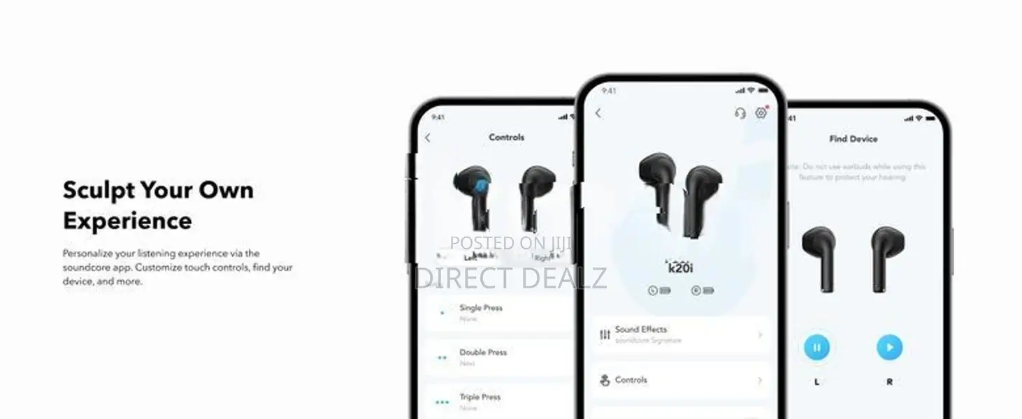 Anker Soundcore K20i Semi-in-Ear Wireless Earbuds