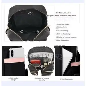 Fashionable Womens Backpack Large Capacity CR Book Size