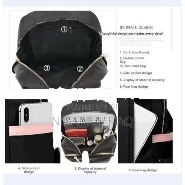 Fashionable Womens Backpack Large Capacity CR Book Size