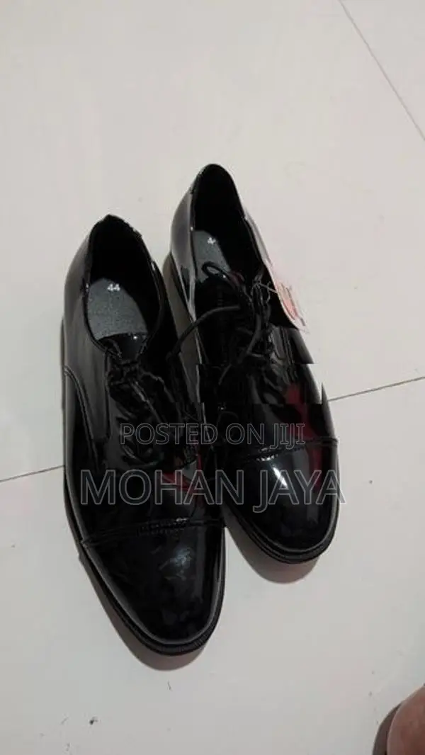 Brand New Piazza Italia Men's Glossy Cap-Toe Dress Shoes