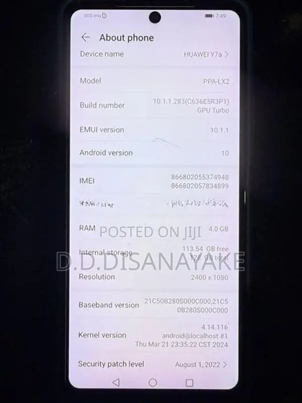Huawei Y7a (Used)