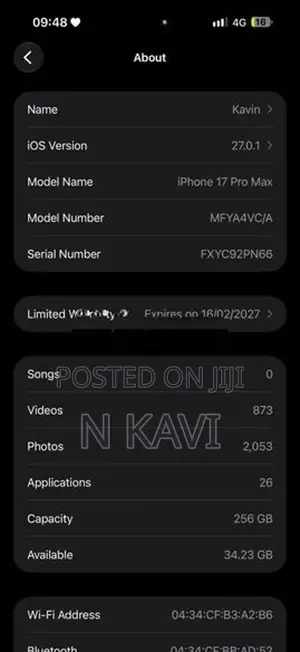 Apple iPhone 17 Pro Max (Used)