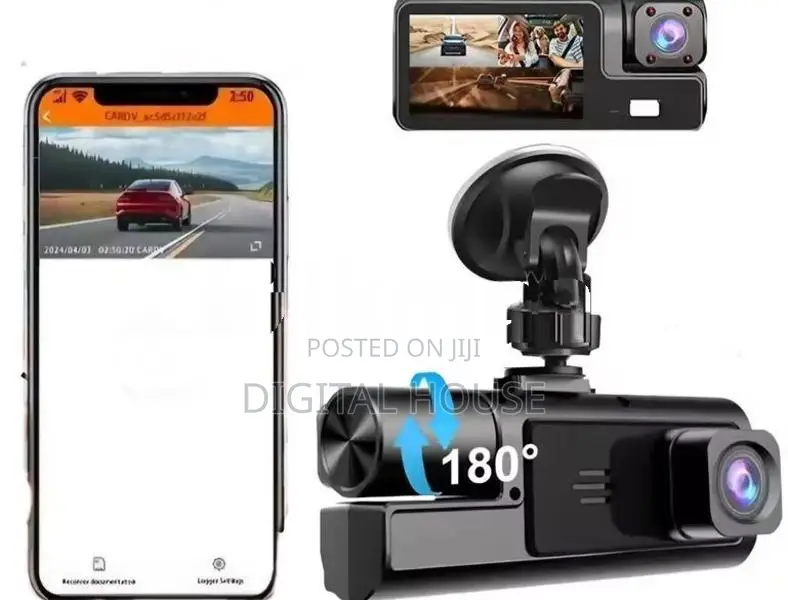 car camera dash wifi 12mp HD Front + inside reverse recording 3in1 new