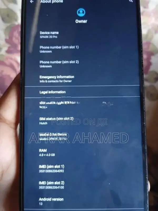 Tecno Spark 20 Pro (Used)