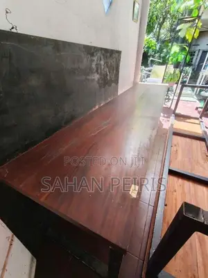 Used Office/ Study Tables Melamine Top With White Steel Frame